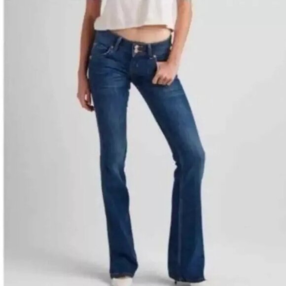 Hudson Jeans Denim - HUDSON Vintage Low Rise Boot Cut Jeans MED Wash Women's 26  NO FLAP BACK POCKETS